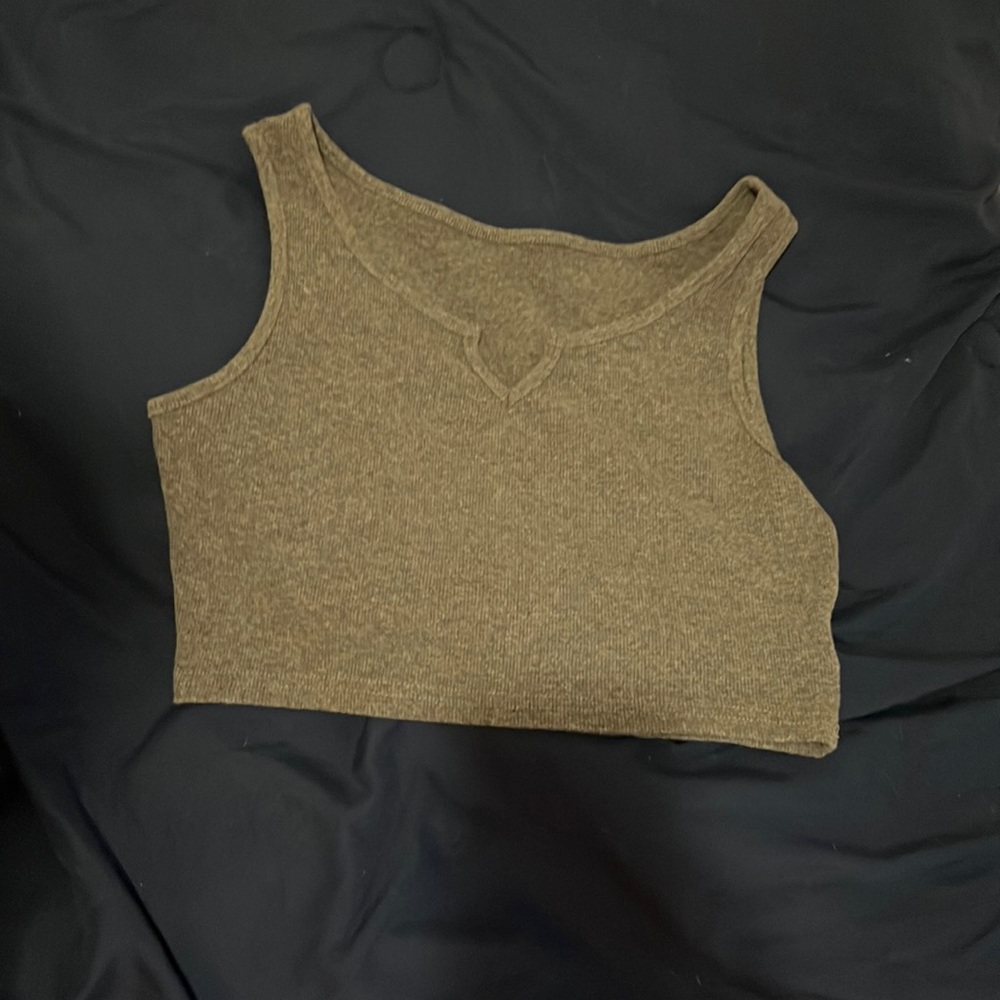 Grey Tank Top Crop Top. Size S